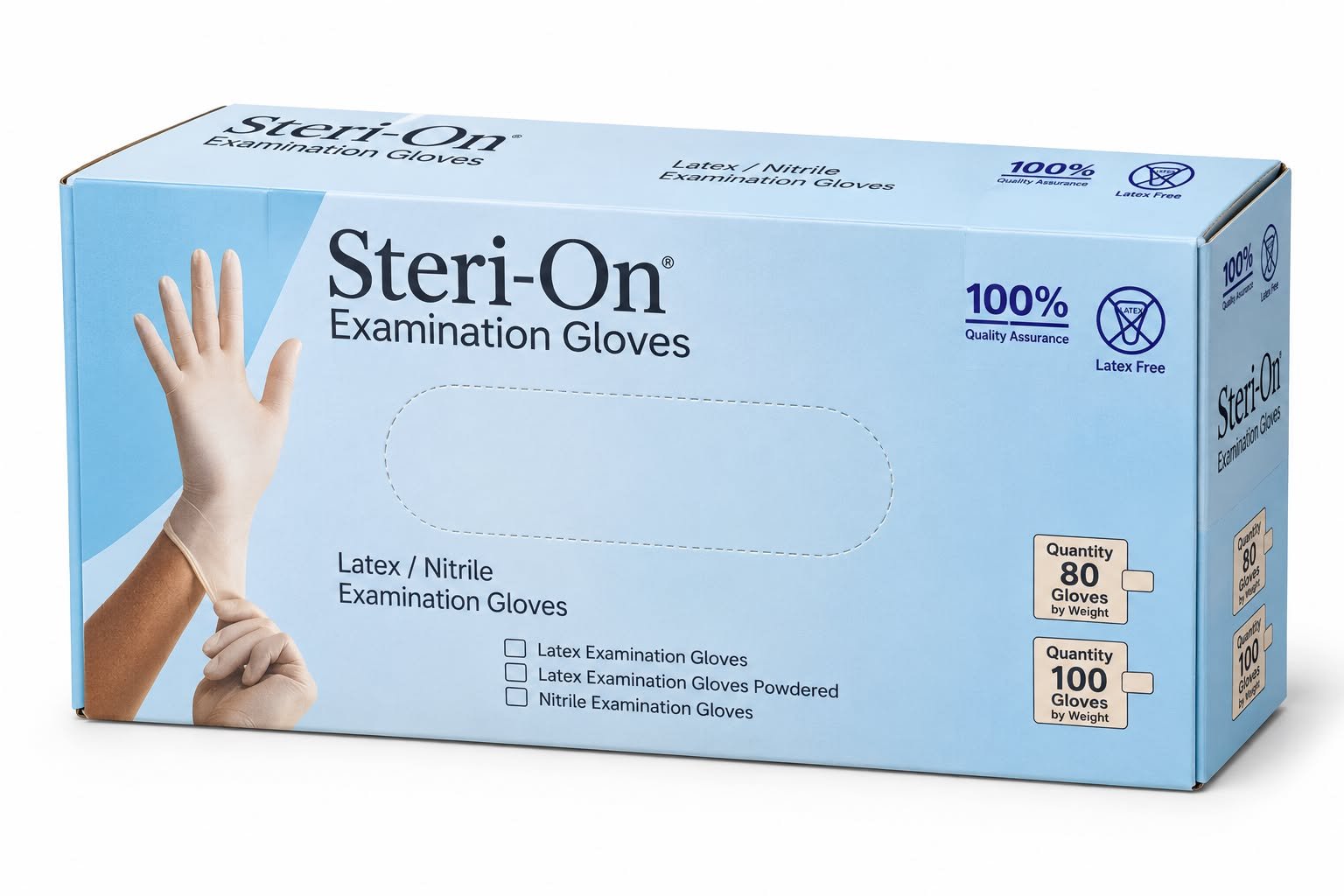 STERI-ON LATEX EXAMINATION GLOVES
